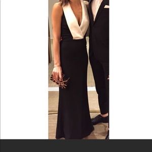 ABS Crepe Tuxedo Gown